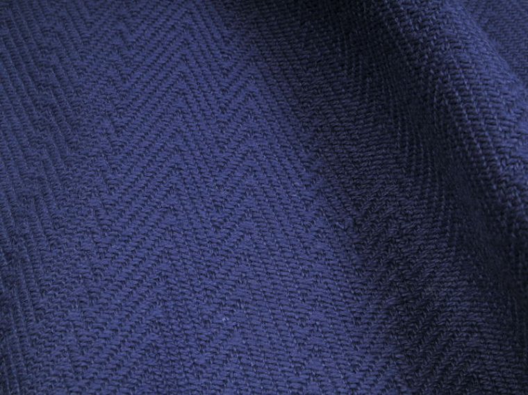 Ralph Lauren Heavy French navy blue herringbone upholstery or drapery