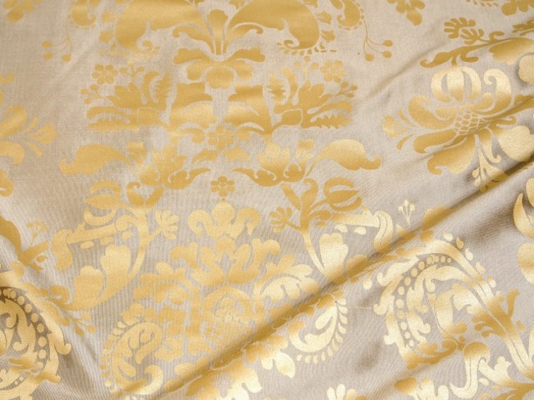 Absolutely Perfect Replica of a Fortuny Floral Damask, Woven From 100% ...