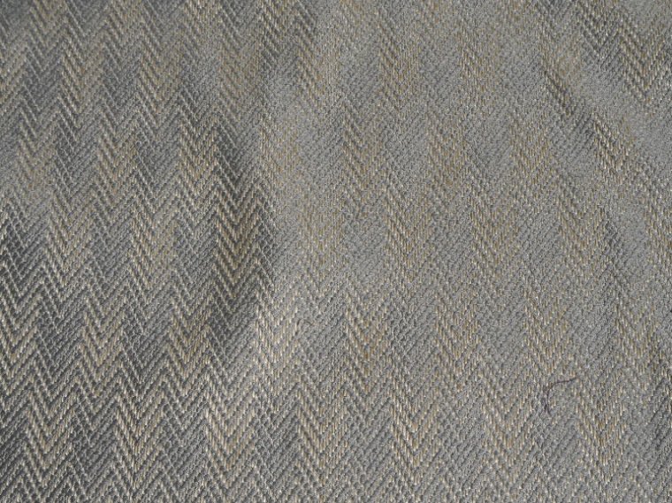 Stunning Blue & Cream Herringbone Fabric, Woven in Europe, Unbeatable ...