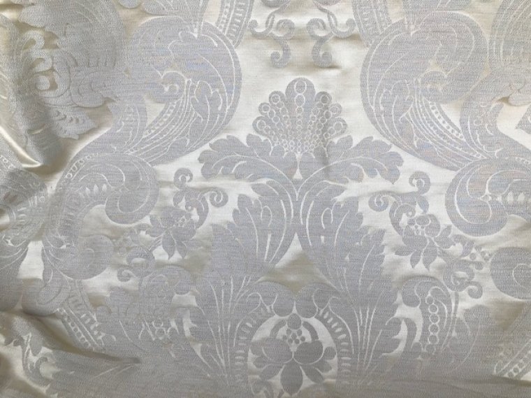 "Milano" Modern Silk Damask Fabric from Italy