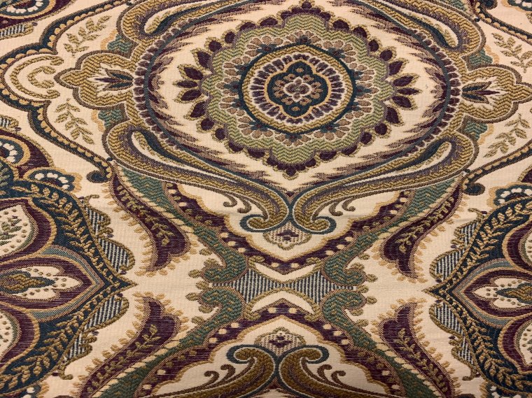 Woven Paisley Tapestry Fabric for Upholstery, Drapery, Bedding
