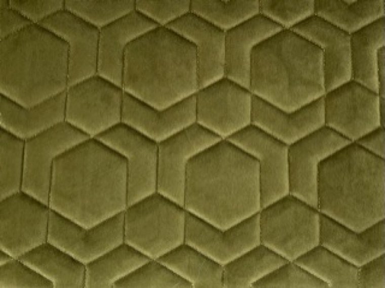 deep Moss Green Quilted Velvet Fabric, Upholstery, drapes, bedspread and more