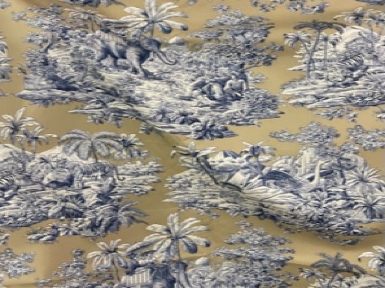 Manuel Canovas Folk Cotton Designer Fabric by the Yard