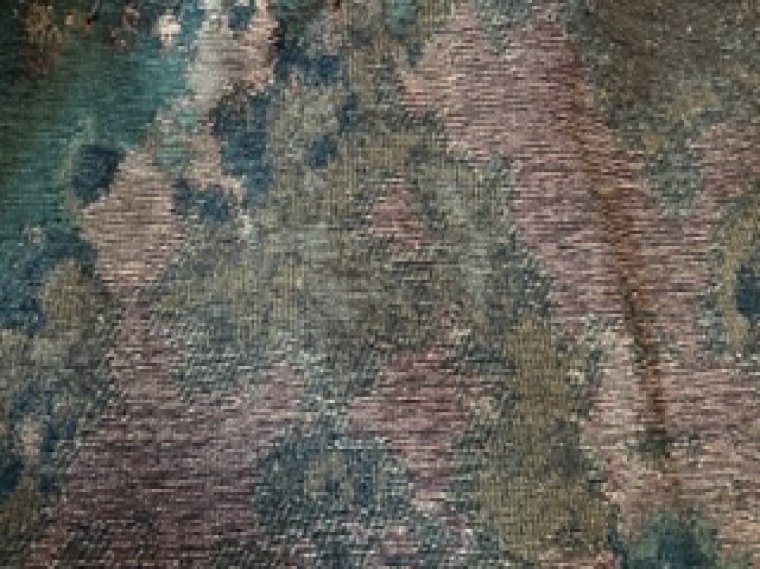 Imported from Europe, Blue Mottled Velvet Fabric for Upholstery,